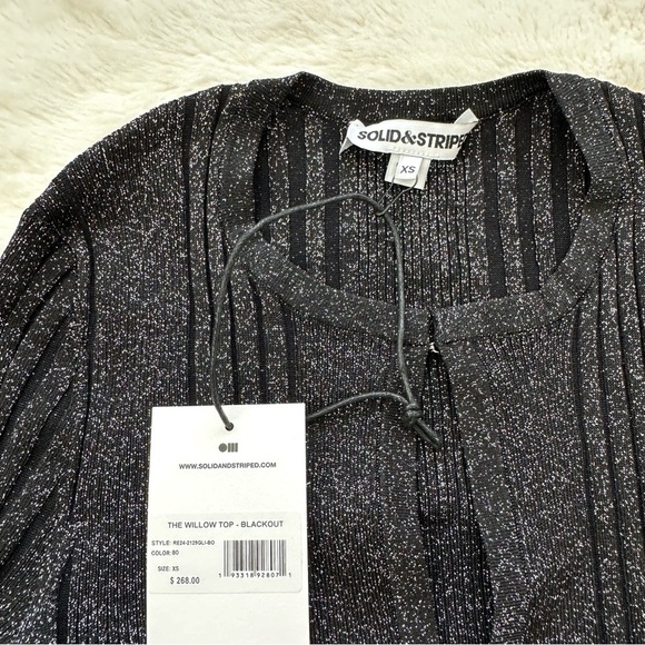 NWT!!! Solid and Striped shimmer top size XS Retail 268$ - Picture 6 of 9